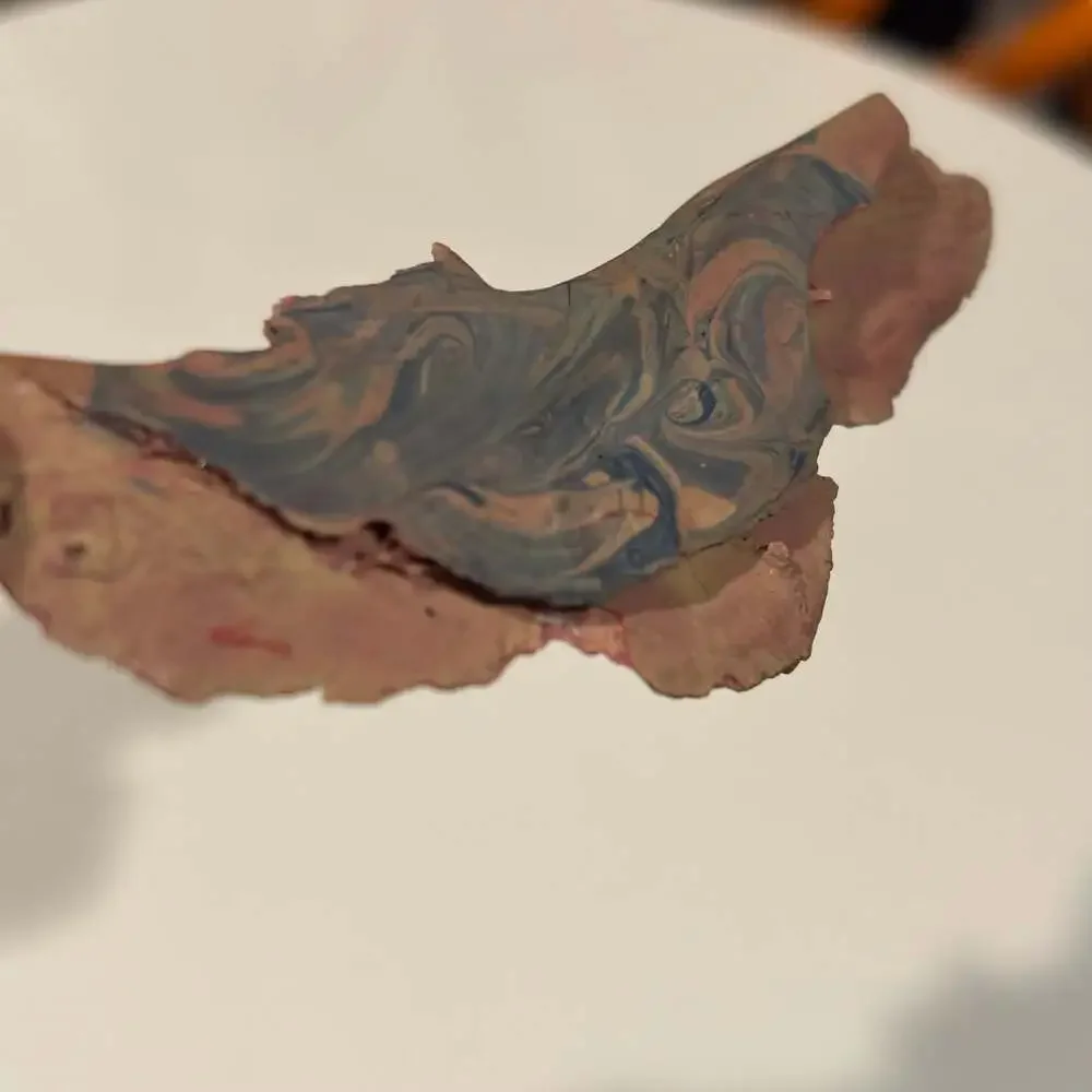 Handmade Polymer Clay Abstract Swirled Sculpture Fragment